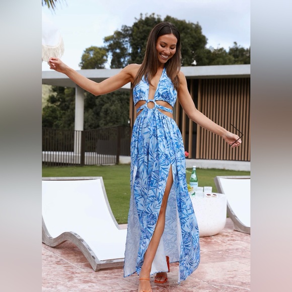 Hello Molly Darling Star Maxi Dress Blue US8 - Picture 4 of 5